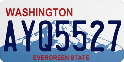 WA license plate AYQ5527