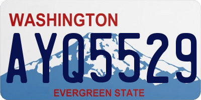 WA license plate AYQ5529