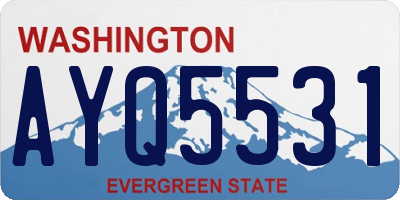 WA license plate AYQ5531