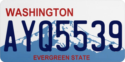 WA license plate AYQ5539