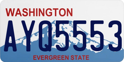 WA license plate AYQ5553