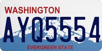 WA license plate AYQ5554