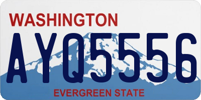 WA license plate AYQ5556