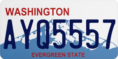 WA license plate AYQ5557