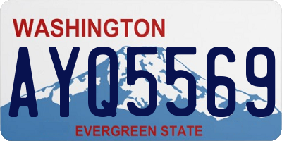 WA license plate AYQ5569
