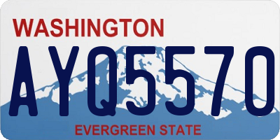 WA license plate AYQ5570