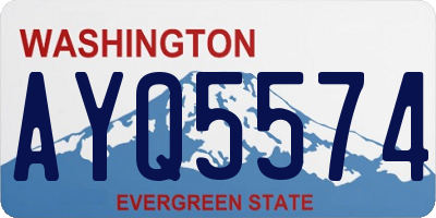WA license plate AYQ5574