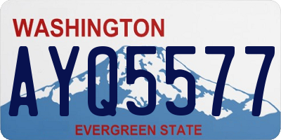 WA license plate AYQ5577
