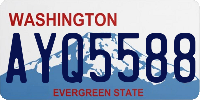 WA license plate AYQ5588