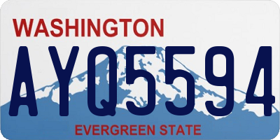 WA license plate AYQ5594