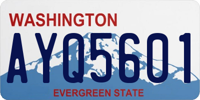 WA license plate AYQ5601