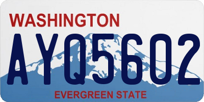 WA license plate AYQ5602