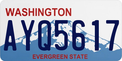 WA license plate AYQ5617