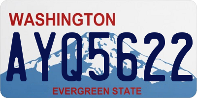 WA license plate AYQ5622