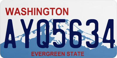 WA license plate AYQ5634