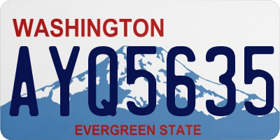 WA license plate AYQ5635