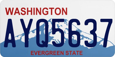 WA license plate AYQ5637