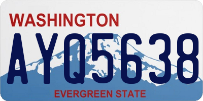 WA license plate AYQ5638