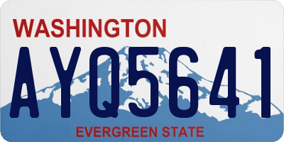 WA license plate AYQ5641