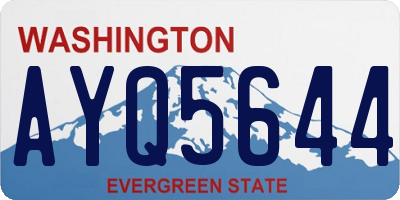 WA license plate AYQ5644