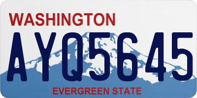 WA license plate AYQ5645