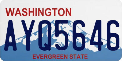 WA license plate AYQ5646