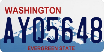 WA license plate AYQ5648