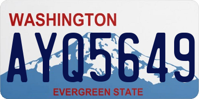 WA license plate AYQ5649