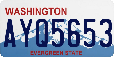 WA license plate AYQ5653