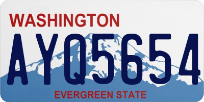 WA license plate AYQ5654