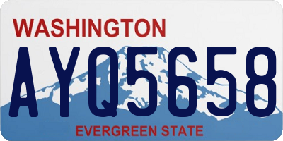 WA license plate AYQ5658