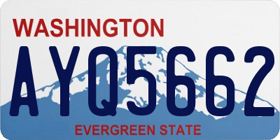 WA license plate AYQ5662