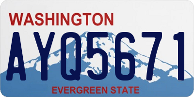 WA license plate AYQ5671