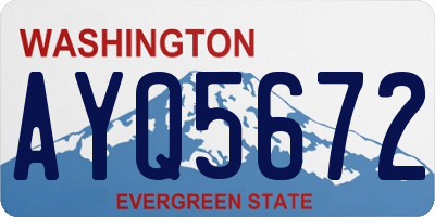WA license plate AYQ5672