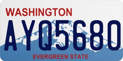 WA license plate AYQ5680
