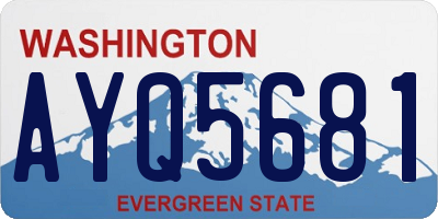 WA license plate AYQ5681