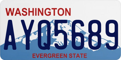 WA license plate AYQ5689