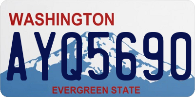 WA license plate AYQ5690