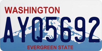 WA license plate AYQ5692