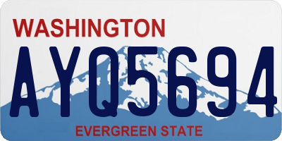 WA license plate AYQ5694