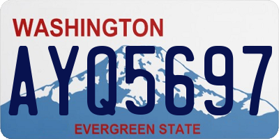 WA license plate AYQ5697