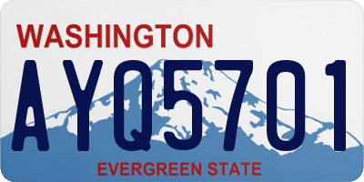 WA license plate AYQ5701