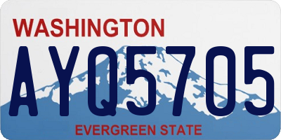 WA license plate AYQ5705