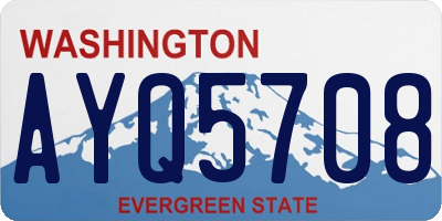 WA license plate AYQ5708