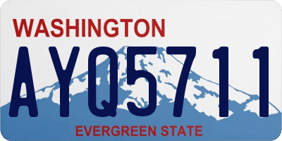 WA license plate AYQ5711