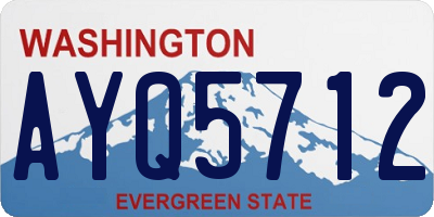 WA license plate AYQ5712