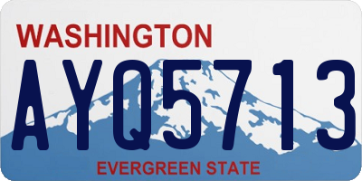 WA license plate AYQ5713