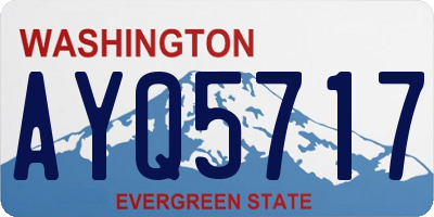 WA license plate AYQ5717