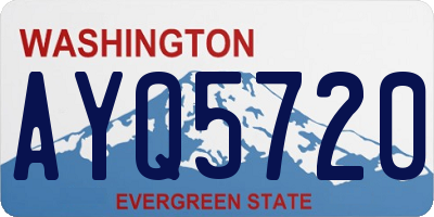 WA license plate AYQ5720