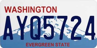 WA license plate AYQ5724